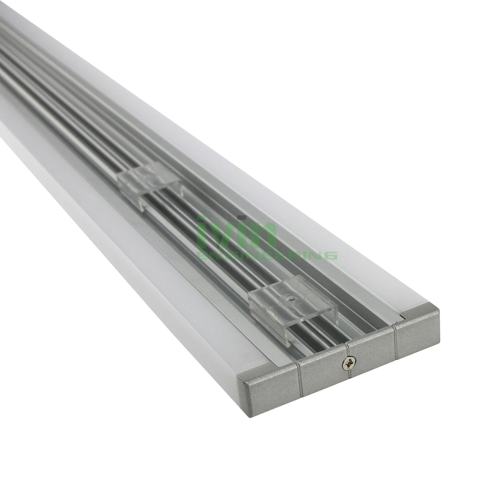 Wall mount linear light housing, 2 sided LED linear light casing.
